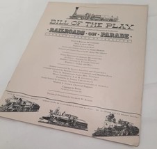 Vintage Railroads On Parade Play Bill &amp; Program 1939 - 40  New York Worl... - £7.40 GBP