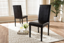 Townsend Dark Brown Faux Leather Upholstered Dining Chair (Set of 2) - $173.00