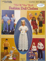 Leisure Arts His &amp; Her Knit Fashion Doll Clothes Book - £4.79 GBP