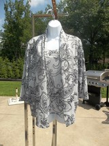 Nwot Alfred Dunner Gray&amp;Black&amp;Silver Metalic 2PC Look Top L - $24.99