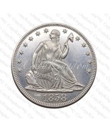 1858 O Seated Liberty Half Dollar Rare Key Date COPY coin - €12,87 EUR