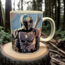 Star Wars Coffee Mug Cup White The Mandolorian Baby Yoda The Child Logo ... - £7.40 GBP