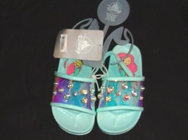 Disney Store Ariel Little Mermaid Slides Flip Flops Kids Size 7/8 NEW W/T - £18.00 GBP