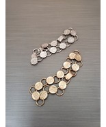1959 Sarah Coventry Young &amp; Gay Silver Goldtone Bracelet 7&quot; - €17,43 EUR
