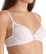 Betsey Johnson So Sexy Bridal Balconette Bra Sz 34D White pink - $25.74