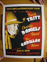 Travis Tritt Poster The Charlie Daniels Band Cadillac Three June 9 2019 - £70.47 GBP