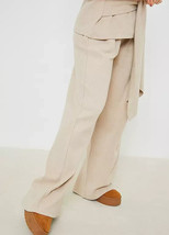 In The Style x Jac Jossa Stone Soft Rib Wide Leg Trousers UK 20  (fm95-14) - $22.62