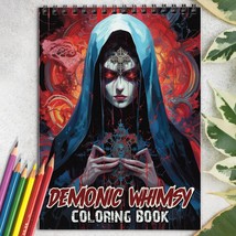 Demonic Whimsy Spiral-Bound Coloring Book for Adult, Relax and Stress Relief - £16.34 GBP