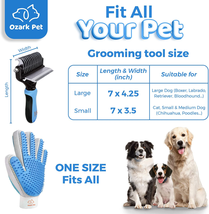 Dog Brush and Cat Brush-With Deshedding Brush, Dog Dematting Tools and 2 Side Sh - £19.61 GBP