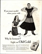 VTG 1946 Original Magazine Ad Old Gold Cigarettes BW IRRITATED If You Must Model - £19.22 GBP