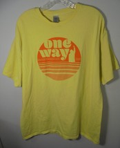 Jesus Revolution Movie One Way T-Shirt Mens Size XL Yellow 100% Cotton R... - $17.70