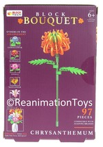 Block Tech Bouquet Alcatraz Orange Flower Chrysanthemum Building Blocks ... - £19.65 GBP
