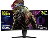 Sigurd 4000 34&quot; Inch Ultra Wide 2K Gaming Monitor,165 Hz 1Ms 1500R Curve... - $555.99