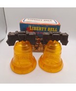 Vintage Liberty Bell Salt &amp; Pepper Shakers WITH BOX  Made in Hong Kong - £4.96 GBP