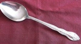 Imperial Stainless Soup Spoon Fleurette/Twin Floral Pattern 41555 Floral    - $5.93