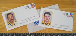 Pittsburgh Penguins Hall Of Fame Station Stamps 1997 Mario Lemieux Trott... - $54.44