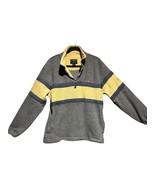 tbj jeans co. 1/4 zip fleece pullover jacket steel blue &amp; yellow Men&#39;s MED - $16.63