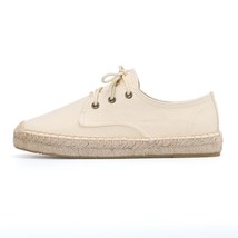 Spring/autumn Solid Time-limited T-strap Hemp Rubber Lace-up Casual Zapatillas M - £45.04 GBP