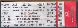 Eric Clapton 2004 Full Ticket Stub Air Canada Centre Toronto Blues King House Of - £7.79 GBP