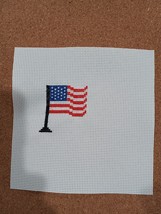 Completed Flag Patroitic 4th Of July Finished Cross Stitch - $5.99