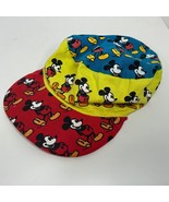 Vtg Walt Disney Company Mickey Mouse Blue Yellow Red Painters Hat Cap Pe... - $18.73