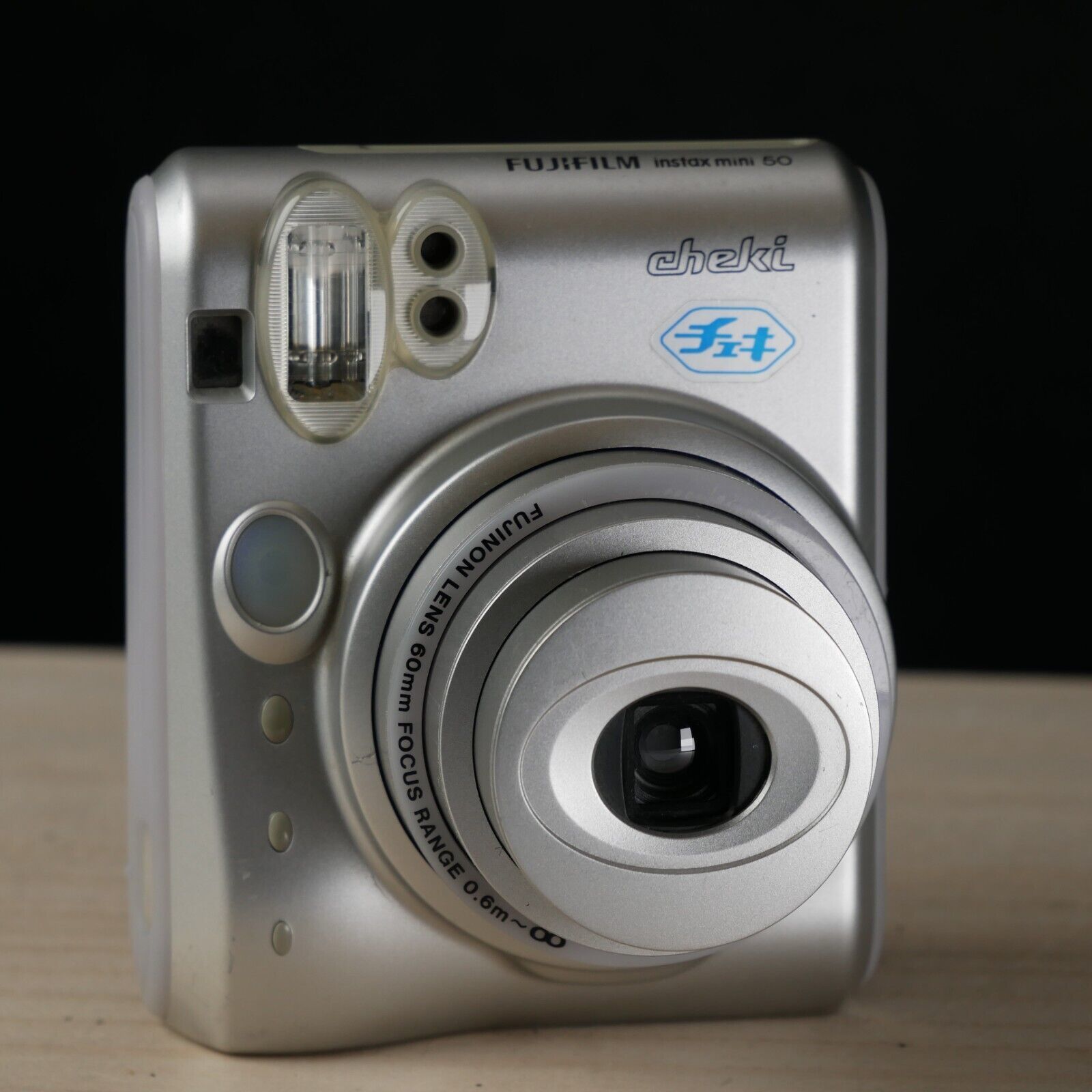 Fujifilm Instax Mini 50 Cheki Instant Film Camera Silver *GOOD/TESTED* W Battery - $84.10