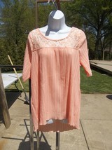 Nwt French Laundry Peach Lace Top Xl - £14.37 GBP
