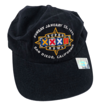 VTG Logo 7 Super Bowl 23 XXIII Embroidered Black Adjustable Strap Hat 49ers - £31.25 GBP