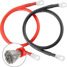 6 Gauge Battery Cable With 5/16&quot; Tinned Copper Lugs - 4 Feet(2 Feet Red,... - $33.99