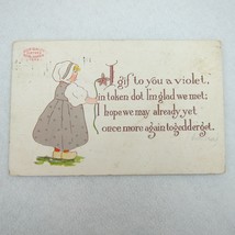 Antique 1911 J.M. Bour Coffee &amp; Tea Advertising Dutch Woman Poem Toledo ... - £7.80 GBP