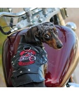 DOGGIE DESIGN Biker Dawg Motorcycle Dog Jacket (X-Large, Black) - $47.40