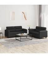  Sofa Set Black Faux leather, metal, textilene, plywood - $1,107.82 CAD