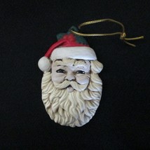 Hand painted Santa Claus Head Ceramic Christmas Tree Ornament - $4.99