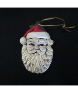 Hand painted Santa Claus Head Ceramic Christmas Tree Ornament - £3.99 GBP