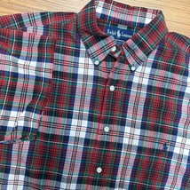 Polo Ralph Lauren Mens Large Blaire Plaid S/S Button-Down Shirt Cotton R... - $21.51
