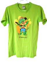 Fruit of the Loom Kids Boys Junior T-shirt Size 14/16  Green Short Sleeves Frog  - £3.90 GBP