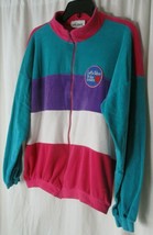 VTG SK SPORT 80&#39;s Velour Track Jacket Lake Tahoe is for Lovers Color Blo... - £19.05 GBP