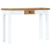 vidaXL Console Table White and Brown Solid Mango Wood - $203.58