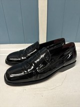 TOD’S  Men’s Penny Loafers Black Patent Leather Size 8 Made In Italy - £62.29 GBP