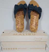Blowfish Malibu Women&#39;s Ginah Twilight Smokey Twill Slides Sandals Blue Sz 7.5 M - £31.34 GBP
