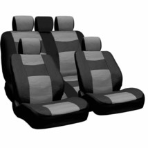 For Toyota Premium Black Grey Synthetic Leather Car Truck Seat Covers Full Set  - £37.27 GBP