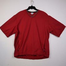 Nike Shirt Mens Large Red Golf Pullover V Neck Windbreaker Lightweight outdoors - £19.72 GBP