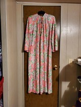 Medium Vintage JCPenney Silky Misses Robe House Coat Floral Bright - $12.88