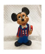 Vintage Walt Disney Mickey Mouse Patrotic Hand Painted Ceramic Figurine ... - $60.93 CAD