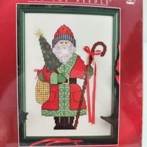 Designs for the Needle Christmas Traditions Cross Stitch #1879 Santa with Tree - £7.64 GBP