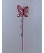 Pink Butterfly Fairy Wand Costume Accessory Halloween Princess - $5.99