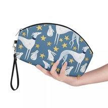 Hare And Stars Women Zipper Leather Make Up Bag Travel Cosmetic Bag for Makeup G - £16.20 GBP