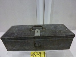 Antique Steel Box 20&quot; x 8&quot; x 5&quot; - £46.36 GBP