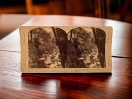 Pluto Falls Cathedral Watkins Glen NY Fairy Grotto Stereograph Card Slide 3D - £9.55 GBP