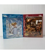 Lot of 2 White Mountain 1000 Piece Puzzles - “Attic Treasures” &amp; “Angel ... - £20.02 GBP